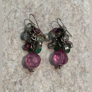 Purple Dangling Earrings